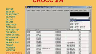 CRUCC 24  Car Radio Universal Code Calculator © 24 [upl. by Bordie]