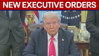 President Trump signs new executive orders [upl. by Araeic]