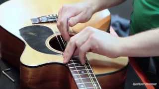 Maton Acoustic Guitar Truss Rod Neck Adjustment  Better Music [upl. by Xanthus943]