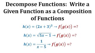 Ex Decompose Functions [upl. by Ruon]