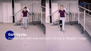 Gait cycle  Comparison with and without CBrace® amp Nexgear Tango  Ottobock [upl. by Gabel]