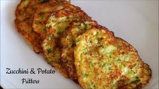 5 Min Breakfast  Zucchini amp Potato Fritters [upl. by Anerac]