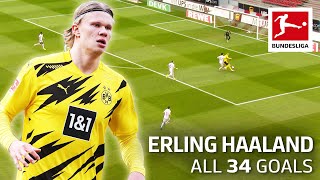 Erling Haaland  34 Goals in Only 36 Matches [upl. by Enilasor]