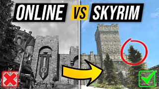 SKYRIM VS ESO  Gameplay Comparison Review The Elder Scrolls Online Greymoor Chapter [upl. by Hufnagel]