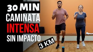 Camina 3 Km en casa para perder peso  Caminata sin saltos sin impacto  POWER WALK 30 minutos [upl. by Goodard808]