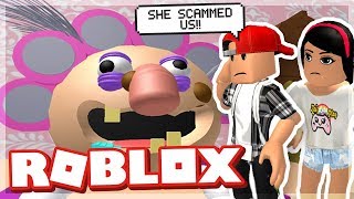 WE GOT SCAMMED PLAYING ROBLOX GAME  ROBLOX ESCAPE GRANDMA OBBY [upl. by Elo]