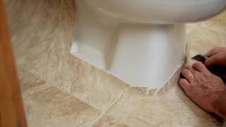 How to Install Sheet Vinyl Around a Toilet [upl. by Ehcrop469]