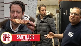 Barstool Pizza Review  Santillos ElizabethNJ Bonus Old School Italian Pizza Maker [upl. by Ybhsa]