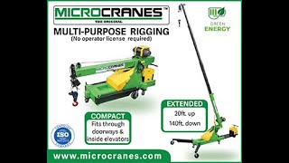 Microcranes® Mini Cranes Portable Material Hoist [upl. by Estey]