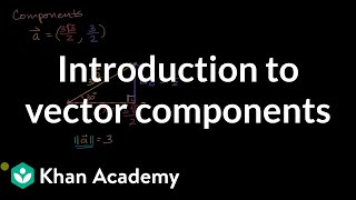 Introduction to vector components  Vectors  Precalculus  Khan Academy [upl. by Qahsi]