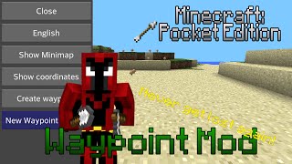 Waypoint Mod  Minecraft PE Mod Showcase [upl. by Ahc80]