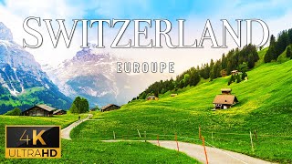 FLYING OVER SWITZERLAND 4K UHD  Relaxing Music With Beautiful Natural Landscape Video Ultra HD [upl. by Christabel]