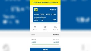 Cartão de crédito virtual OUROCARD banco do brasil [upl. by Beal]