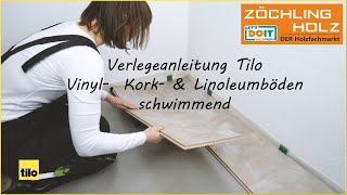 Verlegeanleitung Tilo Vinyl Kork amp Linoleumböden schwimmend [upl. by Neeruam211]