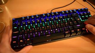 Review Aukey  Mechanische Tastatur KMG7 mit LED Beleuchtung [upl. by Mcnair]