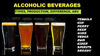 Alcoholic Beverages Typesclassification Difference and ABV [upl. by Eibber]