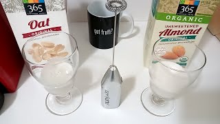 Oat Milk vs Almond Milk part 2 Frothing Test [upl. by Sasnett]