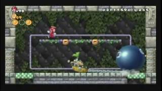 New Super Mario Bros Wii World 5 Castle [upl. by Aneertak339]