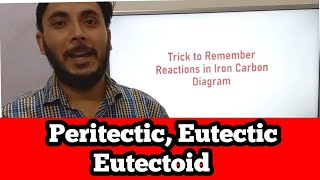 Eutectoid Eutectic Peritactic  Trick to remember  Reactions in iron carbon diagram [upl. by Uphemia266]