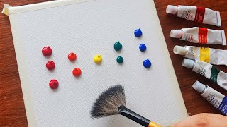 Simple Landscape from Dots｜Rainbow Painting For Beginners｜Relaxing Abstract Demonstration 103 [upl. by Hittel]