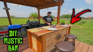 DIY Rustic Bar amp Prep Table  Less Than 100 [upl. by Horten190]