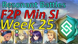 Resonant Battles Week 25 Guide F2P Min SI No WoM easy Harmonic inclusion FEH [upl. by Aivatan392]