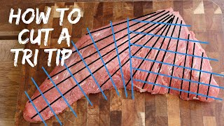 how to cut Tri Tip steak  Jess Pryles [upl. by Nalliuq]