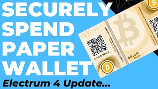 Securely Withdraw a Bitcoin Paper Wallet Offline Signing with your airgapped Phone via Electrum [upl. by Onder469]