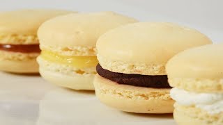 French Macarons Recipe Demonstration  Joyofbakingcom [upl. by Ecnerrat]