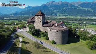 Vaduz  Liechtenstein 4K drone footage [upl. by Oicnerual]