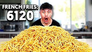 6120 FRENCH FRY CHALLENGE  Eating McDonalds French Fries Challenge [upl. by Terrag]