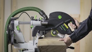 Sliding compound mitre saw  KAPEX KS 120  Festool [upl. by Assanav399]