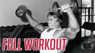 Arnold Schwarzeneggers Full BEAST Shoulder Workout for Boulder Shoulders [upl. by Leruj]