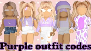 Aesthetic Purple Bloxburg Outfit Codes 💜 [upl. by Wilbert538]