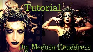 DIY Medusa Headdress Tutorial  Halloween Costume [upl. by Grewitz303]