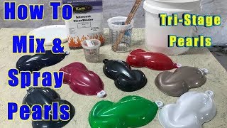 How To Mix amp Spray Pearl Paint  Metal Flake  Chameleon Color Shift  Dry Pearl Pigment  UreChem [upl. by Arraes372]