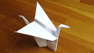 Cómo hacer una Grulla de papel  Origami Tutorial [upl. by Frymire349]