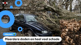 Zo raast storm Eunice over Nederland [upl. by Nyliak]