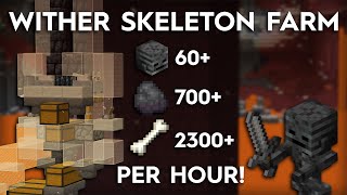 Minecraft Wither Skeleton Farm  Over 60 Skulls Per Hour [upl. by Noret297]