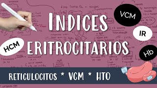 HEMOGRAMA LINEA ROJA⭕️ indicereticulocitario VCM CHCM hematocrito hemoglobina Hb HCM [upl. by Anaid]