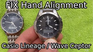 FIX Hand Alignment  Casio Wave Ceptor amp Lineage  5161 Movement [upl. by Lavinie]