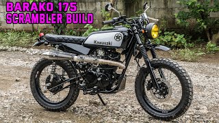 kawasaki Barako 175 Scrambler build Timelapse [upl. by Goldner]