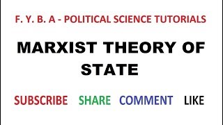 Marxist Theory of State  VI [upl. by Tigirb520]