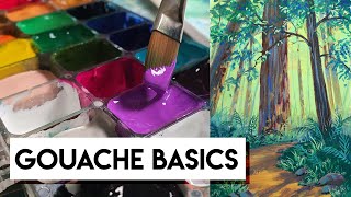 Gouache painting BASICS for ABSOLUTE BEGINNERS ✶ Skillshare Class [upl. by Batha]