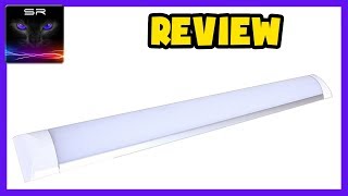 36w 6500k Cool White LED Wall  Ceiling Batten Light REVIEW [upl. by Rhea510]