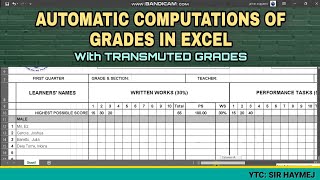 HOW TO COMPUTE GRADES IN MS EXCEL DEPED  Easy Tutorial [upl. by Srini]