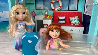 Packing For Vacation Elsa and Anna toddlers Vacation Beach House [upl. by Htebaras776]