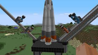 Minecraft Hbm nuclear tech mod  Soyuz Rocket launch [upl. by Lorenzana]