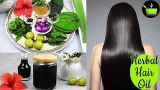 Homemade Herbal Hair Oil  How To Stop Hair Fall Naturally At Home  Hair Oil For Long amp Strong Hair [upl. by Anairdna453]