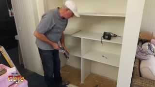 Building Wardrobe Shelves DIY Ensuite [upl. by Barbour548]